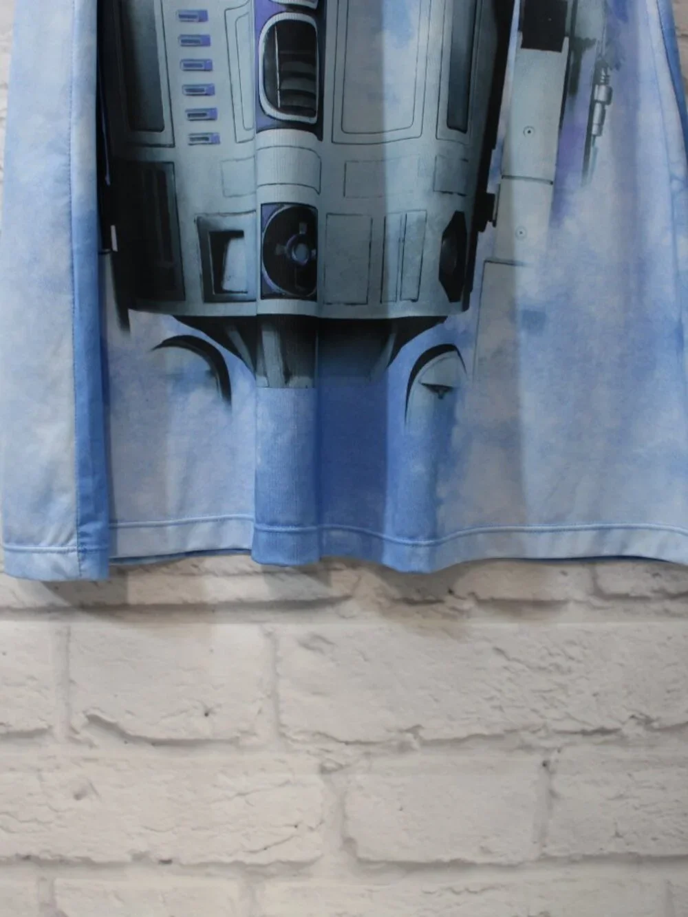 Star Wars R2D2 Nightgown V Neck Sleeveless Blue Tie Dye Lace Trim Extra Large